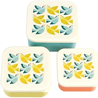 Rex London Reusable BPA Free Snack Boxes (Set of 3) - Choice of Design (Best in Show)