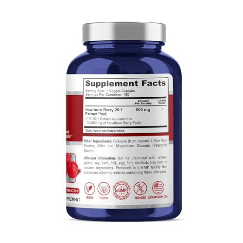 Nusapure Hawthorn Berry 10,000Mg Per Veggie Caps thumb #2