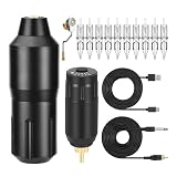 High capacity power supply: The mobile power supply is compatible with all standard RCA rotary tattoo machines. The 1300mAH lithium battery can be used for more than 4 hours after being fully charged.