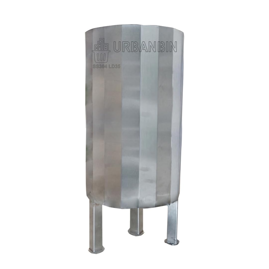 Hotbin UrbanBin Diaper Disposal Bin SS304 LD 35 | Stainless Steel | Free Diaper Holder | No Odour & No Fuel | Sanitary Napkin Disposal | Open Bin | Metalic Silver Colour (35 L)-image-13
