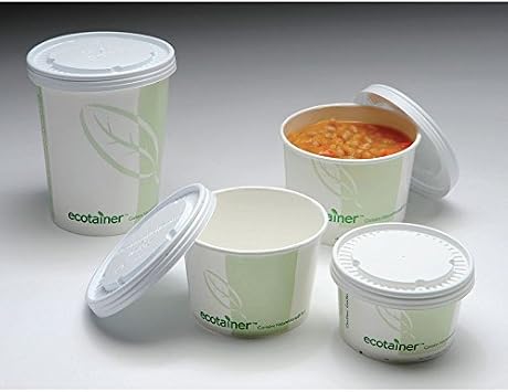 Ecotainer Polystyrene 12 Oz Soup Cup Flat Lids - 4 1/4"Dia. x 1/2"H, 1000 per Case