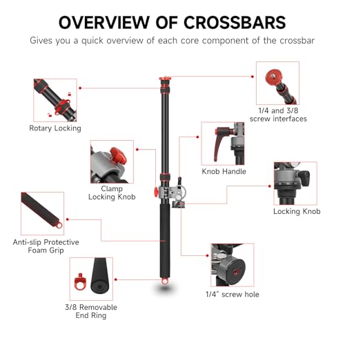 Image of AMBITFUL 56.5 inch Tripod Extension Boom Arm Aluminum Heavy-Duty Stand Arm