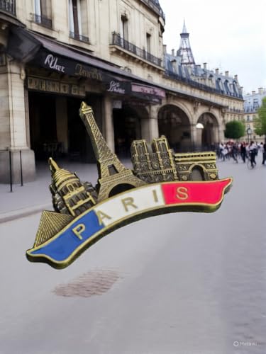 Image of DT DECTONE Regular Metal Fridge Magnet, Paris 3D Metal Magnet for Fridge, Study Table, Office Desk, Ideal Gift, Best Home Decor Item for Travel Enthusiasts, Pack of 1 (Paris 1)