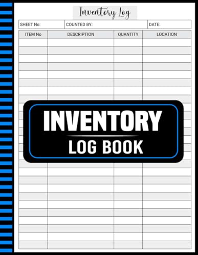 Inventory Log Book: Simple Tracking System for Products, Tools, or Materials
