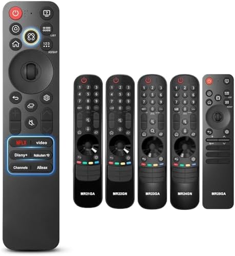 Für LG-Smart-TV-Fernbedienung, Magic-Remote für LG Fernseher TV MR25 | Universalfernbedienung für LG Fernseher OLED EVO QNED QLED UHD TV, Ersatz für MR21, MR22, MR23, MR24, Sprachs