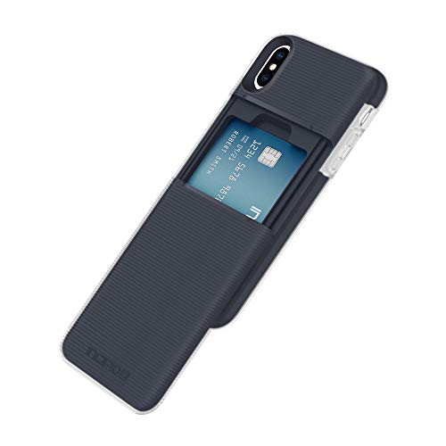 Incipio Stashback Wallet Case for iPhone Xs (5.8") & iPhone X with Heavy Duty Credit Card Compartment - Blue