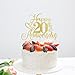 LVEUD Gold Glitter Happy 20th Anniversary Cake Topper - Wedding & Birthday Party Decorations (20th)