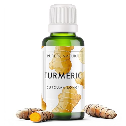 Image of Esslux Turmeric Essential Oil - 100% Pure Natural Turmeric Oil for Skin, Hair & Diffuser | Therapeutic Grade Essential Oil for Aromatherapy, DIY & Soap Making | Warm, Earthy Scent for Wellness, 30 ML