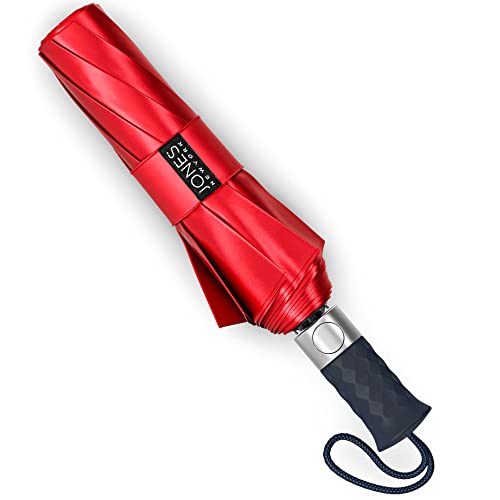 Jones New York Elegant And Fashionable Folding Umbrella - Portable, Weatherproof, And Spacious - Professional Style Gear - 2 Pack Set (Poppy) #TOP1