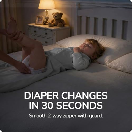 Image of 2.5 Tog Baby Sleep Sack 6-12 Months, Supersoft Quilted Cotton Thermostatic Toddler Sleeping Sack for Babies Infant, 2-Way Zipper Warm Comfy Baby Wearable Blanket
