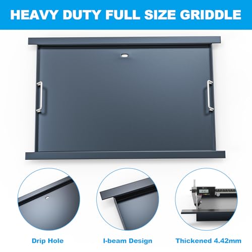 16517 Full-Size Griddle Insert for Bull 30" 4 Burner Grill Angus 47628 47629 Outlaw 26038 26039,Bull Premium Grill 18248 18249,Non-stick Carbon Steel Flat Top Cooking Plate Replacement for Bull 65073 by LS'BABQ - Image 4