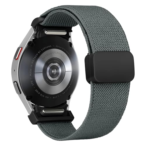 [�����ȓX] �ɓK��Samsung Galaxy Watch 7 6 5 4 44mm 40mm/FE/5 Pro 45mm �i�C���� ���ԂȂ��u���X���b�g Watch 6 Classic 47mm 43mm �X�g���b�v(Space Gray)