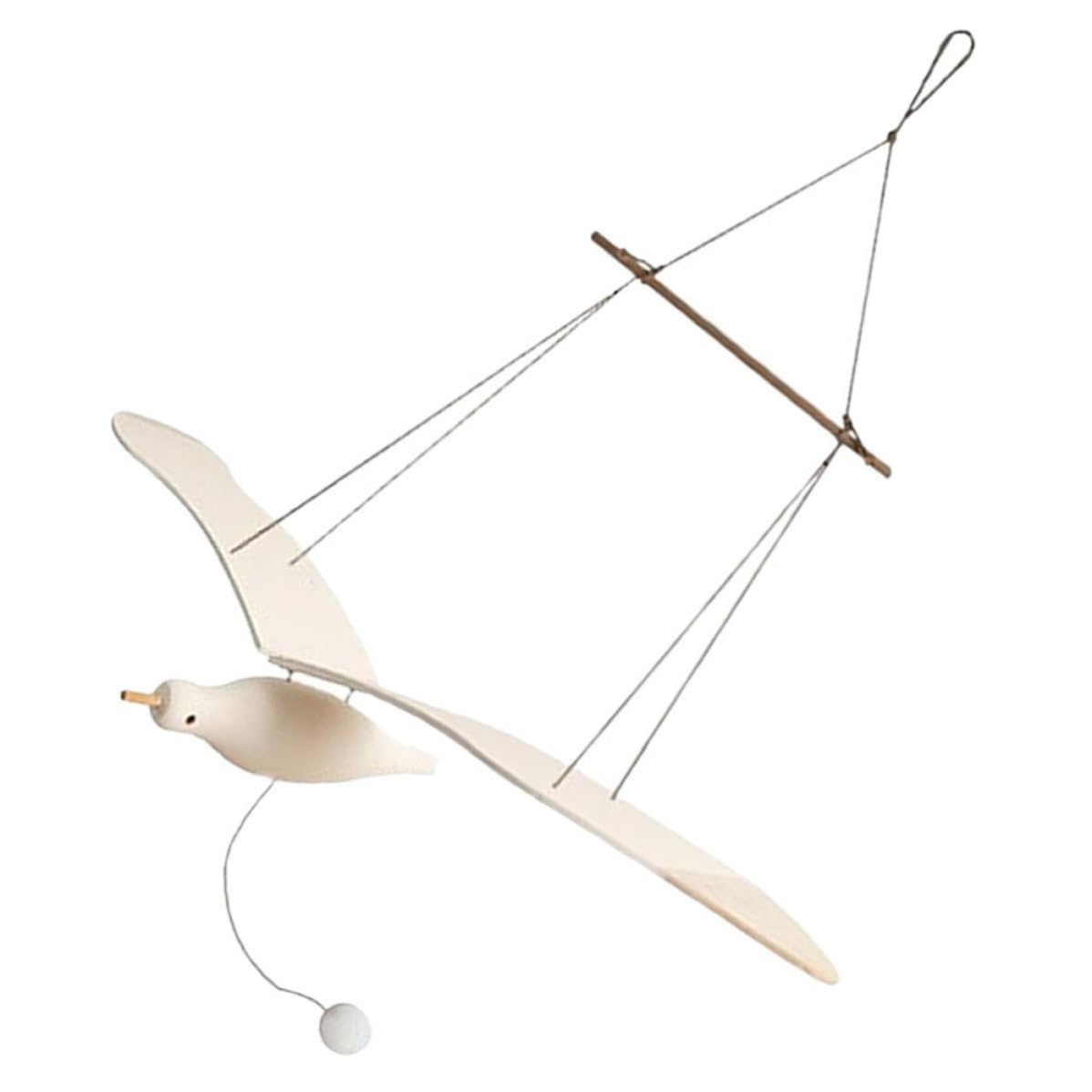 Mikikit Holzvogel Einzigartiges Design Kinderzimmer für Hängende Dekoration mit Feiner Verarbeitung Sicherem Material Babyparty und Flur