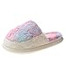 Zapatos de mujer terciopelo casa invierno algodón lino algodón orgánico para primavera otoño impermeables antideslizantes puntera abierta hogar pisos animales calientes, Rosa, 38/39 EU