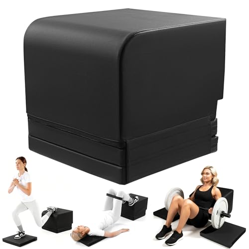 ROYALAY Adjustable Hip Thrust Bench, PU Glute Bench, Core Workout Equipment with Non-Slip Bottom, Hip Thrust Pad for Gym Home and Outside