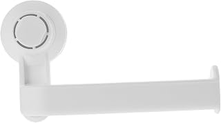 HOMSFOU Soporte Higiénico De Pared Colgador para Baño Diseño Instalación Sin Taladros Material Color Blanco