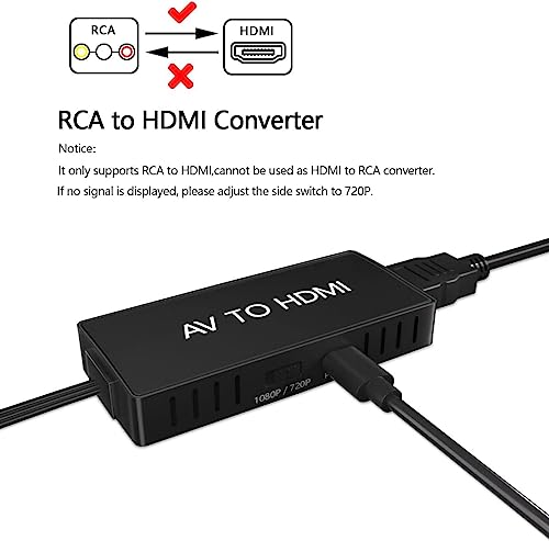 Digitpro 321 Rca To Hdmi Converter, Av To Hdmi Converter Adapter, Composite To Hdmi Converter, Wii/Ps2/Vhs/Vcr/Dvd/X Box/N64 To Hdmi Converter For New Tv thumb #6