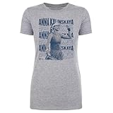 500 LEVEL Anna Kalinskaya Psychedelic Name Shirt for Women (Heather Gray, X-Large)
