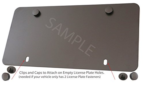 Clips And Caps To Attach On 2 Bottom Empty License Plate Or Frames Holes (Chrome Caps) #TOP4
