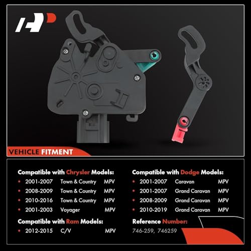 A-Premium Left & Right Sliding Door Lock Actuator Compatible with Chrysler Town & Country 2001-2016 & Dodge Caravan 2001-2007 Grand Caravan 2001-2019 & Ram C/V 2012-2015 by A-Premium - Image 2
