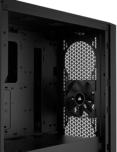 Caja para PC de torre media Corsair 3000D Airflow - Ventiladores de 3 pines - Compatibilidad con GPU de cuatro ranuras - Se adapta a ventiladores de hasta 8 x 120 mm - Diseño de alto flujo de aire - Negro
