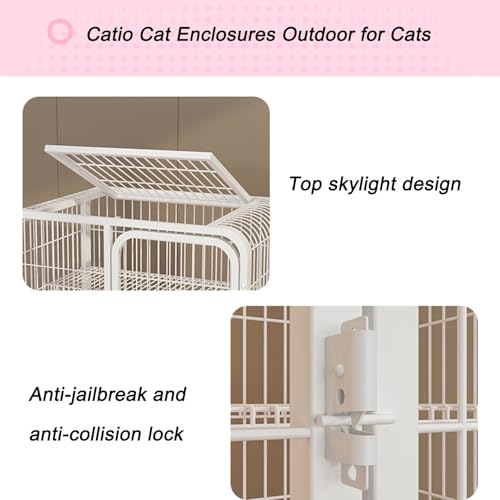 Cage à chat à 4 niveaux enclos métallique intérieur petits animaux