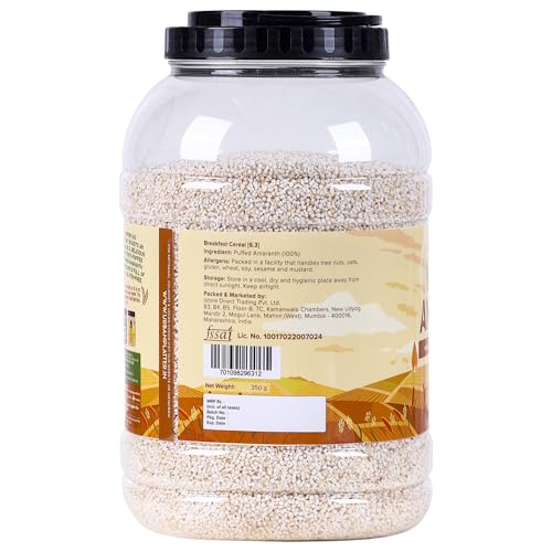 Image of Urban Platter Puffed Amaranth, 350g (Rajgira | High in Protein & Fibre | Healthy Puffed Snack | Gluten-Free)
