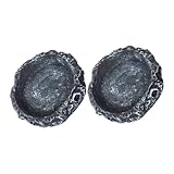 POPETPOP 2pcs Small Reptile Feeding Dish Water and Food Bowls for Turtles Lizards Snakes Edges Indoor Outdoor Use Design for Gecko and Reptile Care