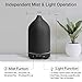 Ultrasonic Essential Oil Aromatherapy Diffuser - Cool Mist Diffuser 100ml with Waterless Automatic Shut-Off Protection&7 Color LED Light Cycle Changing for Home Yoga SPA (Black)
