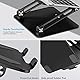 BoYata Laptop ständer, Multi-Angle-Standfuß mit Heat-Vent, Aluminium Einstellbares Notebook ständer kompatibel für Laptop (10-17 Zoll), einschließlich MacBook Pro/Air, Surface, Samsung (Schwarz)