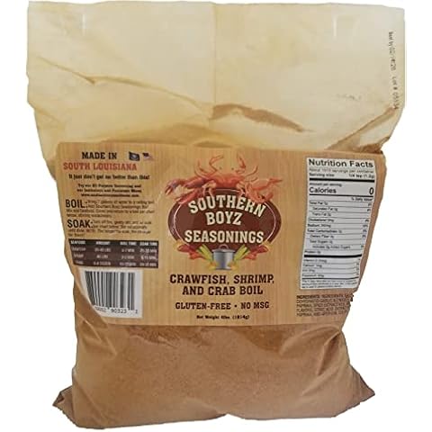 Southern Boyz Seasonings Cajun Seafood Boil, 4 Pound Bulk Sack (No MSG Blend - Seasons 35-40 Pounds Crawfish, 45 Pounds Shrimp or 6-8 Dozen Crabs) Cover