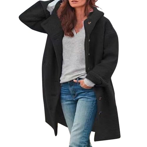 Veste d'hiver longue pour femme en polaire de qualité supérieure et coupe ample élégante