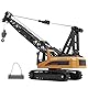 Schwertransport, 1/50 Engineering Crane, ABS + Legierung, Bewegliche Teile, Arm auf und ab, Haken auf und ab, 360° Drehung, Gummiraupe, Engineering Fahrzeug Spielzeug Geschenke für Kinder