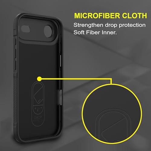Image of amazon basics Back Case Cover for iPhone 17 Air | Compatible for iPhone 17 Air Back Cover | Liquid Silicon Magic Case with Camera Protection | Black