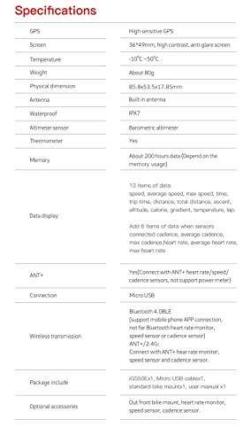 Igpsport Gps Bike Computer Wireless Cycling Computer With Ant+ Function Bike Speedometers Cycle Computer With Bike Mount #TOP7