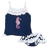 Sun Smarties Baby-Girls Seahorse Tankini and Reusable Swim Diaper Skirt Swimsuit