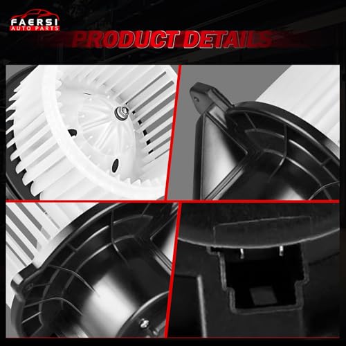FAERSI 700012 ABS Plastic Heater Blower Motor with Fan Cage Compatible with 2002-2008 Dodge Ram 1500, 2003-2009 Dodge Ram 2500 3500, 2009-2010 Dodge Ram 4500, 2002-2004 Jeep Grand Cherokee PM9198