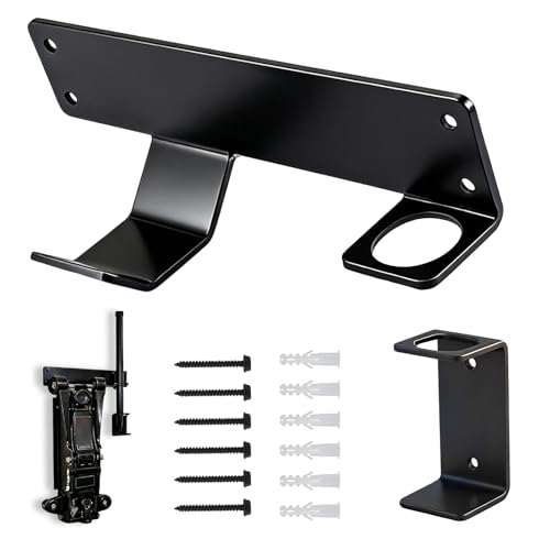 TVWVT Wall Mount Floor Jack Stand Rack Organizer Garage Tool Hangers Jack Stands Holder Racing Trailer Accessories Tool Storage Rack Mount Brackets