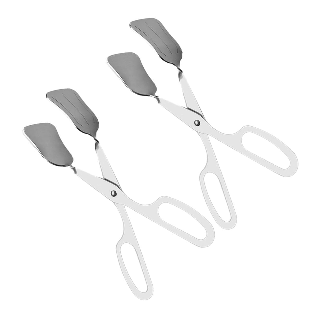 2pezzi Pinze per Alimenti in Acciaio Inox Manico Forbice di Pinze da Buffet per Servire Pane e Insalata Utensili da Cucina Resistenti al Calore