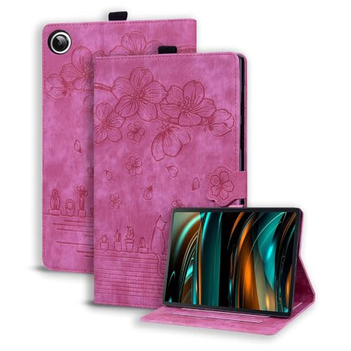 Protection Samsung Galaxy Tab A9+ 11 pouces SM-X210 antichoc étui portefeuille rose