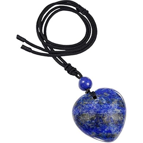 Nupuyai Lapis Lazuli Heart Pendant Necklace Cover