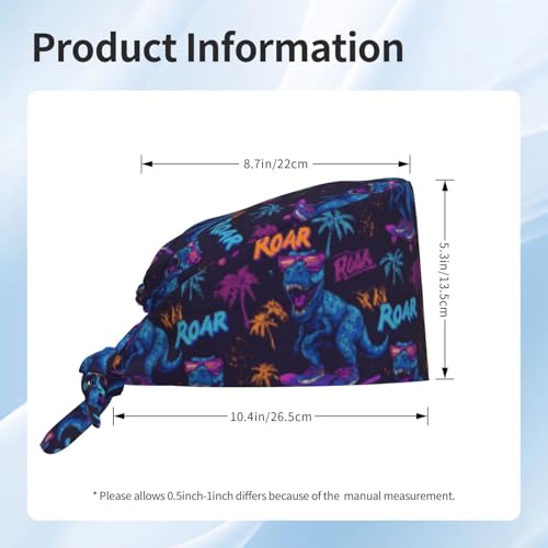 Image of Adjustable Scrub Cap with Sweatband, Breathable Working Hat for Men /Women