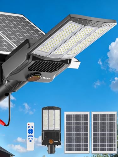 Image of Ofuray OL-10800W Solar Street Lights Outdoor, Solar Parking Lot Security Lights Commercial up,IP67 Street Dusk to Dawn with Remote Control for Street,Barn