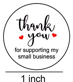 Atmiyamart Thank You Small Sticker Tag Lable (Round Sticker Use Box Packing) 1 Inch 200Pcs, Waterproof 1