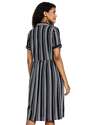 Image of pluss Women's Georgette A-Line Knee-Length Dress