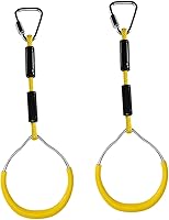 Vista 9 de Sosoport Anillos de fitness para niños, kits de anillos combinados de suspensión para niños, juego de anillos de entrenamiento de fuerza, anillo