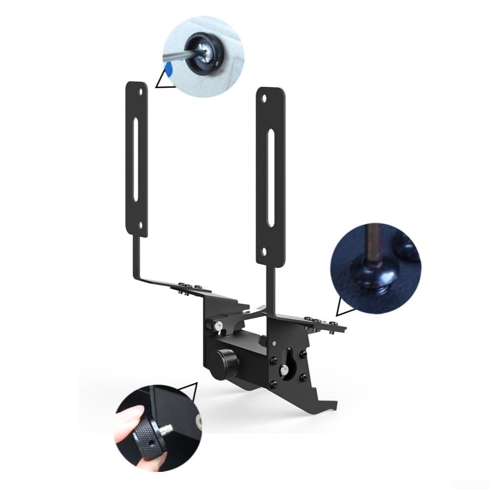 para soporte Matrícula Bloqueable Aluminio Aeroespacial Negro