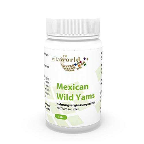 Vita World Mexican Wild Yams Capsules 500Mg, 180 Count