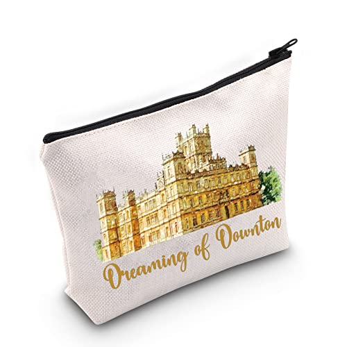 WZMPA TV Show Cosmetic Makeup Bag TV Show Fans Gifts Dreaming Of Downton Zipper Pouch For Women Girls (Dream Downton)