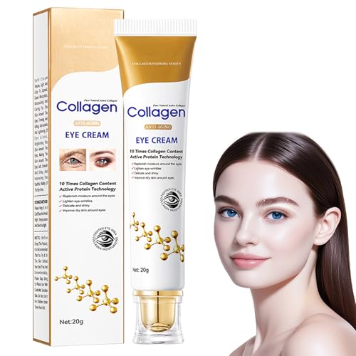 Crema Contorno de Ojos con Colágeno – Antiarrugas, Hidratante y Reafirmante – Reduce Líneas de Expresión, Bolsas y Ojeras – Cuidado Antienvejecimiento Intensivo para Hombres y Mujeres (20g)